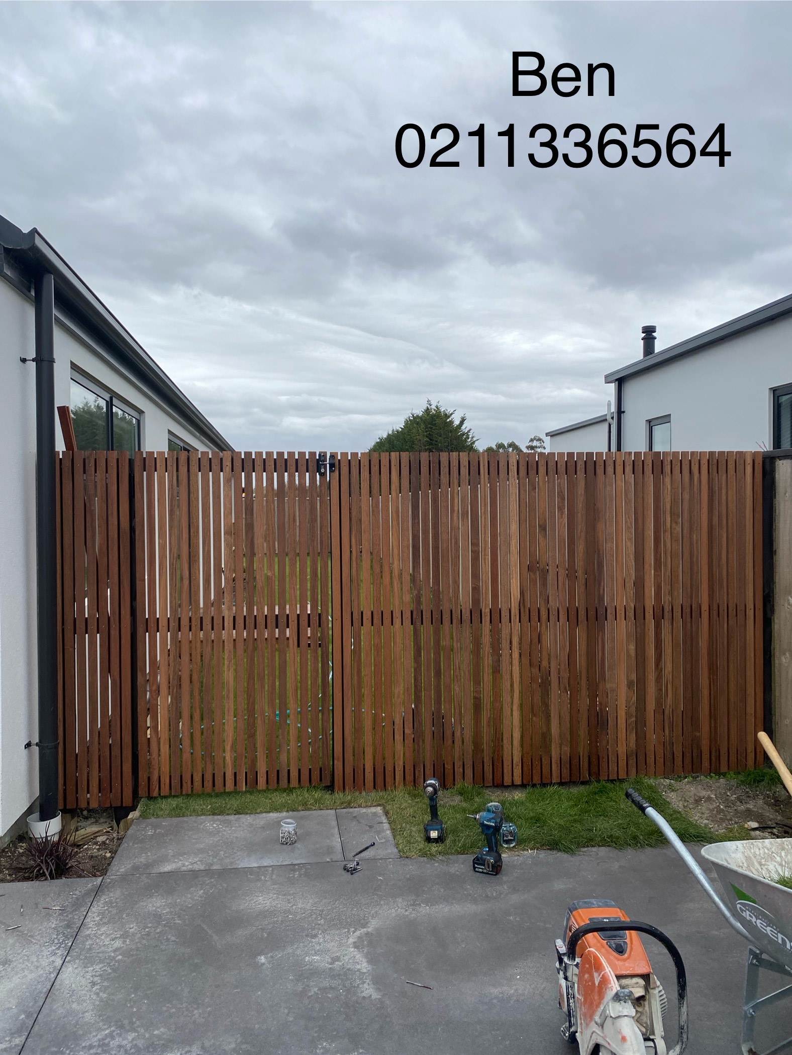 Kwila fence and gate